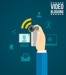 video blogging concept vector