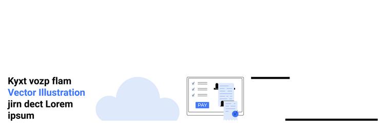 cloud data interface with login form vector image