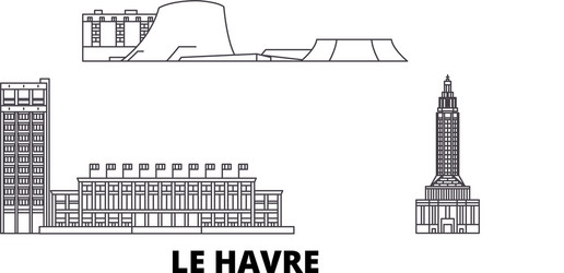 Le Havre Skyline, France Vector Image