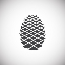 pine cone icon on background for graphic and web vector image