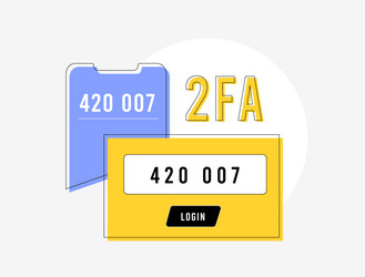 two-factor authentication concept 2fa security vector image
