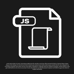 black js file document download button icon vector image