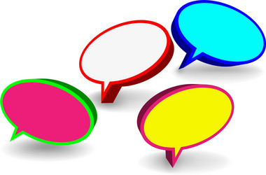 Set of 3d speech bubbles vector