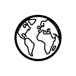 world map outline simple drawing with transparent vector image