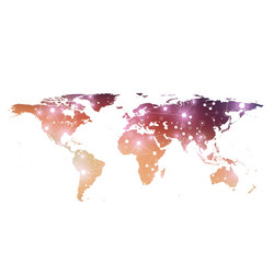 world map with global technology networking vector image