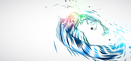 abstract particle vortex with plexus effect vector image