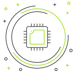 line computer processor with microcircuits cpu vector