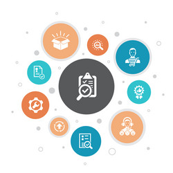 Quality control infographic 10 steps circle design