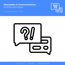 Question outline icon style vector