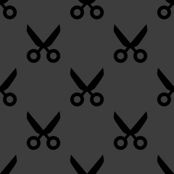 Scissors web icon flat design seamless pattern vector