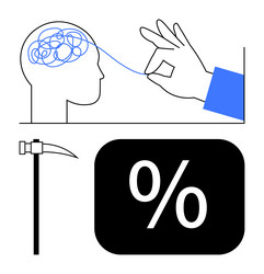 simplifying thoughts analyzing data vector image