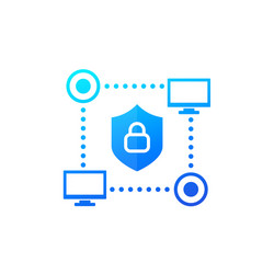 computer network cyber security icon for web vector image