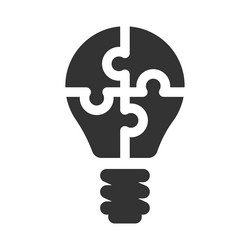 Idea pieces icon vector