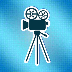 movie camera icon vector