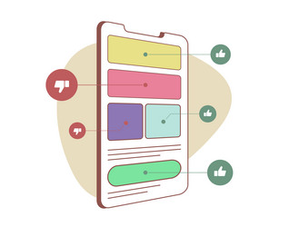 preference testing in ux research concept user vector image