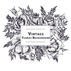 Rose vintage frame Royalty Free Vector Image - VectorStock