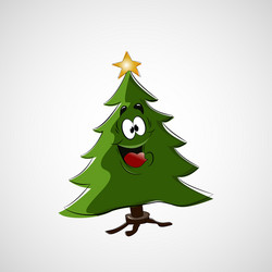 beautiful christmas tree on a light background vector