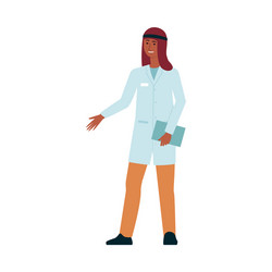 Cartoon woman doctor in medical uniform and muslim Cartoon woman doctor in medical uniform and muslim