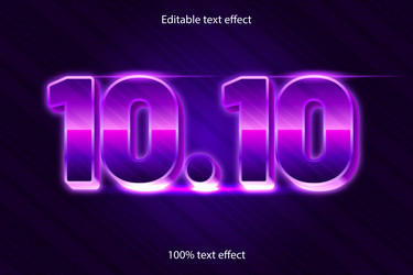 1010 editable text effect retro with modern style vector image