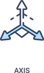 axis concept 2 colored icon simple line element vector image