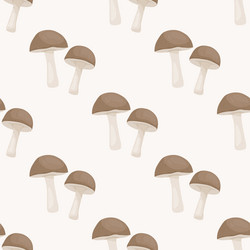 seamless pattern with birch mushroom vector