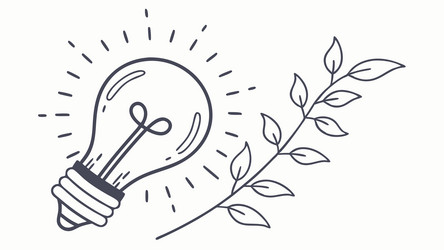 idea lightbulb with leaves design generative ai vector image