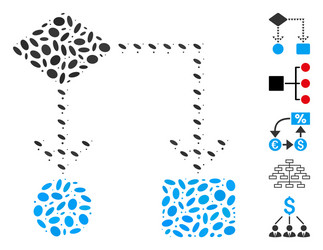 oval mosaic algorithm flowchart vector