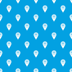 map pin pointer with wi fi symbol pattern seamless vector image