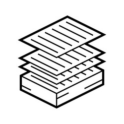 stack of paper icon in isometry image for website vector image