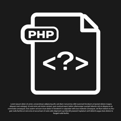 black php file document download button icon vector image