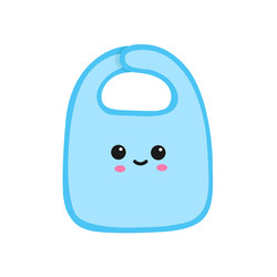 Blue baby bib vector