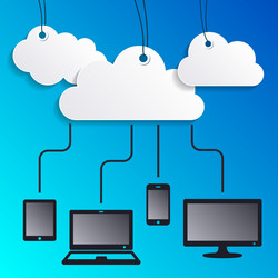 Cloud computing concept vector