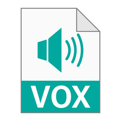 modern flat design of vox file icon for web vector image