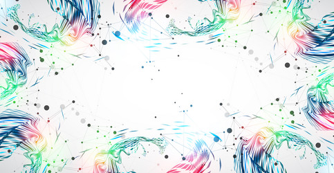 abstract particle vortex with plexus effect vector image