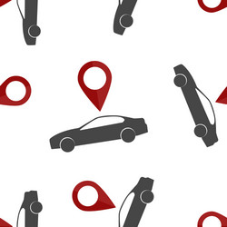 car pointer icon positioning seamless pattern vector image