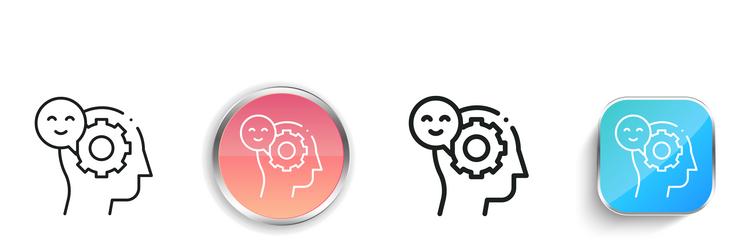emotions icon thin linear regular and button vector image