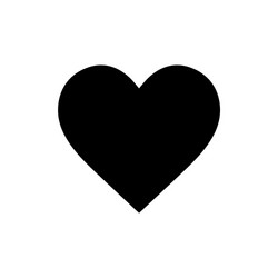 Flat heart icon vector