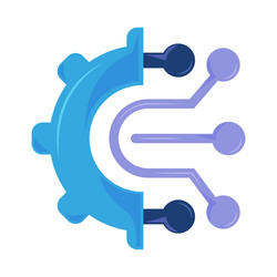 neural circuit artificial intelligence network vector image