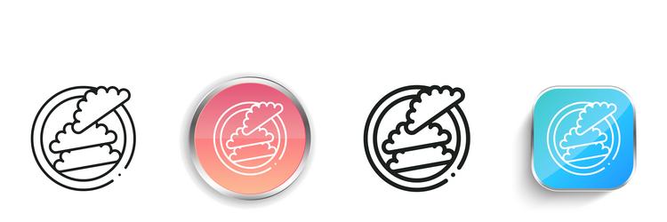 empanada icon thin linear regular and button vector image