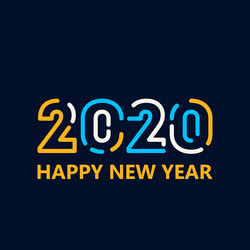 happy new year 2020 template design Vector Image