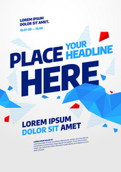 layout design template with abstract dynamic vector image