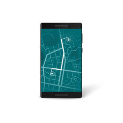 Mobile Navigation App Map Interface vector image