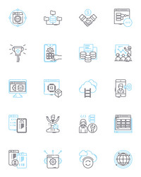 accessibility testing linear icons set usability vector image