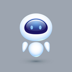 chat bot robot with emotions concept for customer vector image