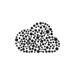 Dots shape cloud vector