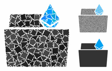 ethereum crystal folder composition icon bumpy vector
