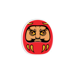 japanese daruma logo design Vector Image