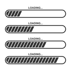 Loading Icons Set - Progress Bars vector image