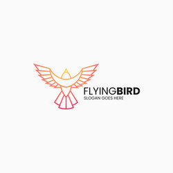 Logo flying bird gradient colorful style vector