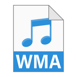 Modern flat design of wma file icon for web vector